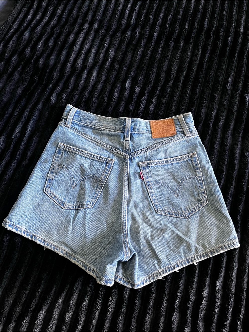 Levi's Light Wash High Loose Denim Shorts